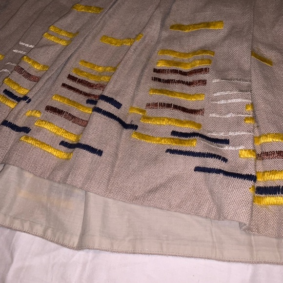 Maeve Skirt Size 6 Khaki, Yellow, Brown Striped - Picture 7 of 9